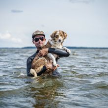 Kite-Lehrer Eric mit unserer Wasserratte
